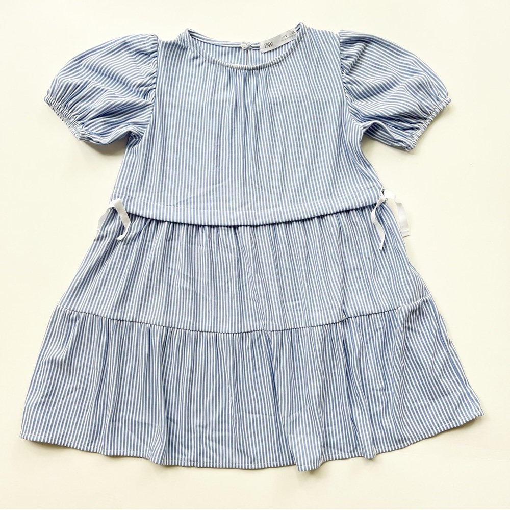 Zara Kids Railroad Stripe Dress NWOT
